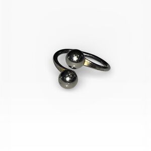 Silver Ball Adjustable Ring